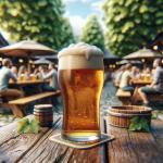 DALL·E 2023-11-12 13.36.27 - A photorealistic image of a frothy, delicious-looking beer in a pint glass, set in a traditional beer garden setting. The beer should have a rich gold.png